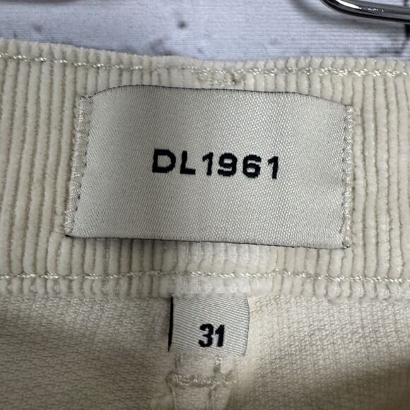 NWT DL1961 Corduroy Bridget Boot Instasculpt High Rise Jeans Ecru Cream Women 31 - Picture 6 of 16